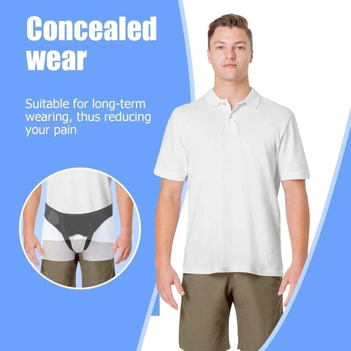 Hernia Support Belt Men Truss for Inguinal with 2 Removable Compression Pads US